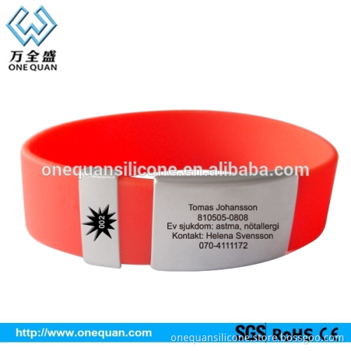 fashionable QR Code Engraved Promotional Rubber Band